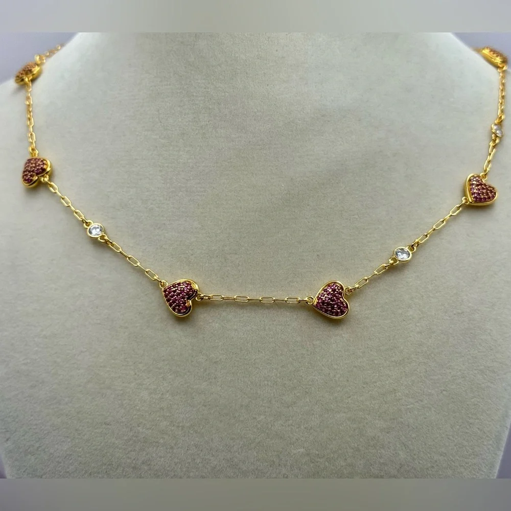 KATE SPADE All My Heart Pave Scatter Necklace NWT